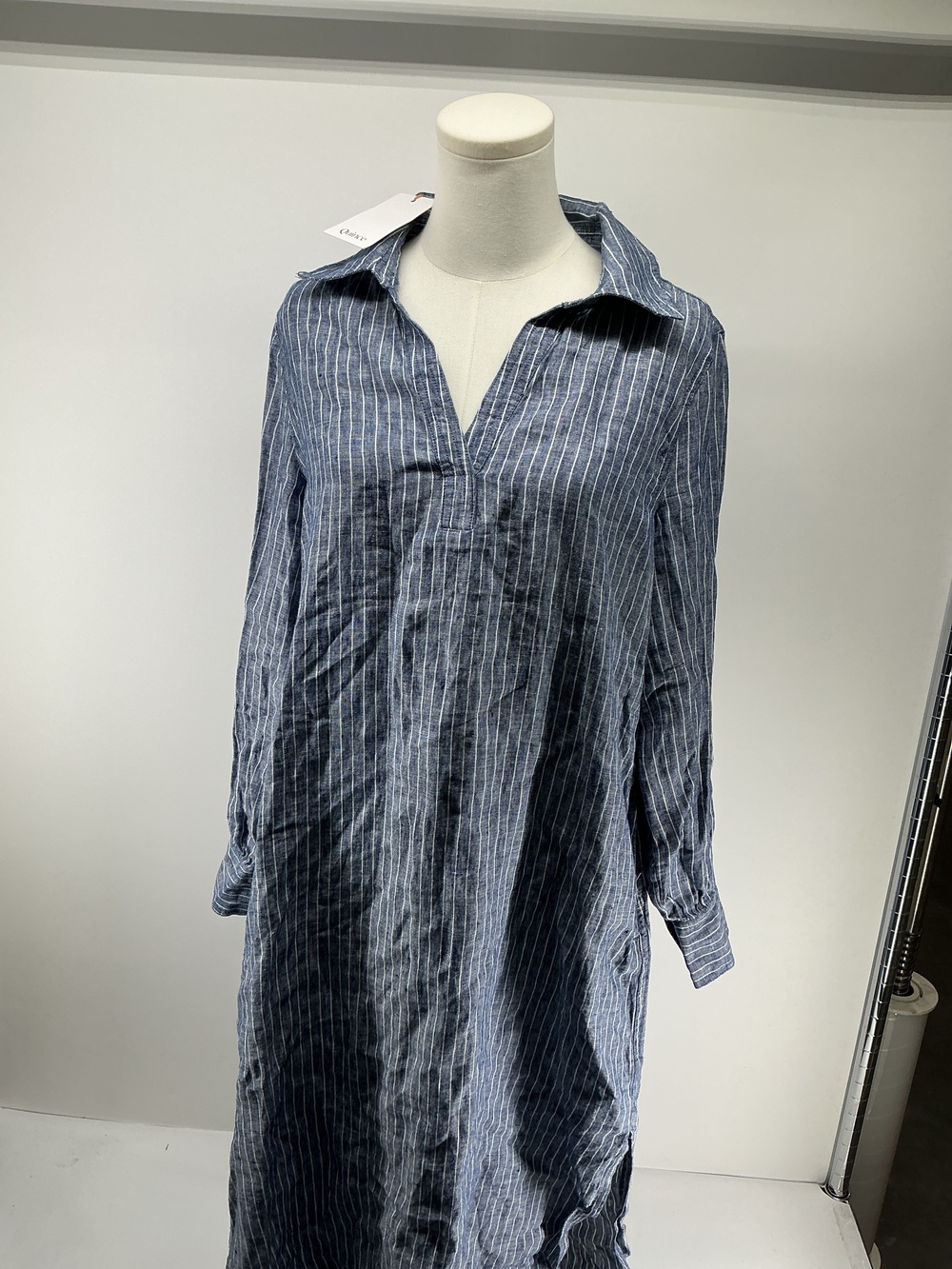 100% European Linen Popover Maxi Dress